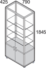 Standglasvitrine BM79-42