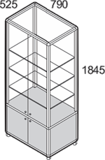 Standglasvitrine BM79-52