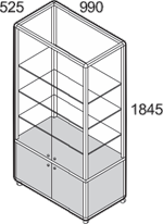 Glasvitrine Standglasvitrine BM99-52