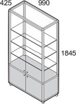 Standglasvitrine BM99-42  Glasvitrine