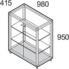 Thekenvitrine CB910 Skizze