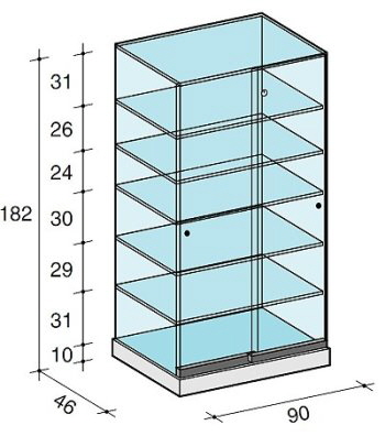 Skizze_PL90-46 Glasvitrine-400