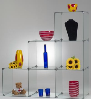 Selbstbauvitrine mit 6 Feldern