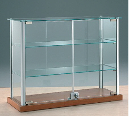 Aufsatzvitrine  ADT 65-25 Glasvitrine wenge oder lichtgrau