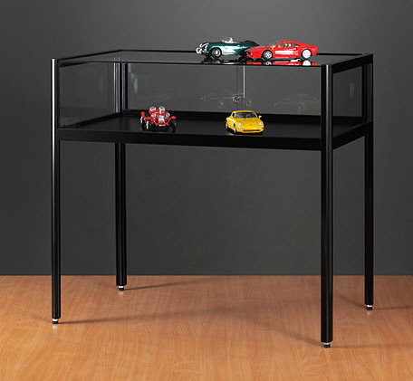 92100088 1000-Schwarz Glsvitrine Tischvitrine